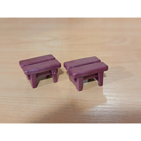 PLAYMOBIL 2x BANQUETA MADERA - 21/5/15