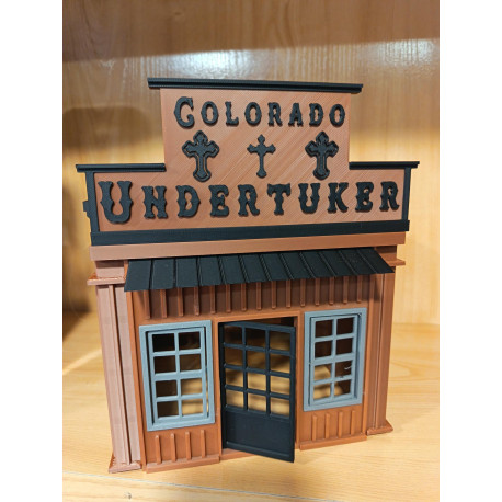 PLAYMOBIL CASA DEL ENTERRADOR , OESTE , REALIZADA EN 3D