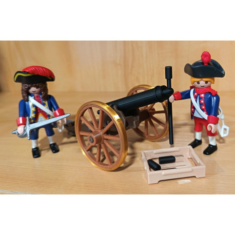 PLAYMOBIL INFANTERIA FRNACESAS CON CAÑON REALIZADO EN 3D