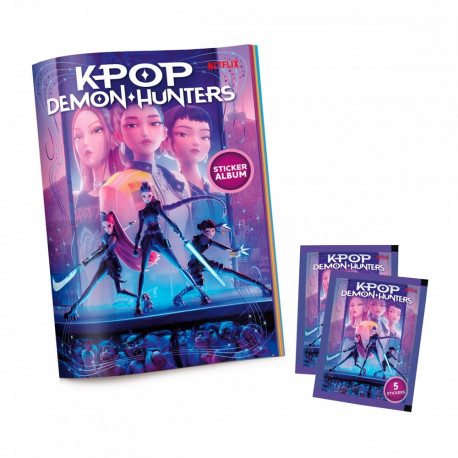 KPOP DEMON HUNTER - STARTER PACK ALBUM + 2 SOBRES + POSTER NETFLIX