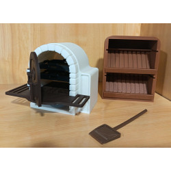 PLAYMOBIL HORNO DE PIEDRA Y MUEBLE PARA PANES