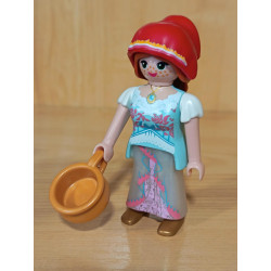 PLAYMOBIL ALDEANA MEDIEVAL CON GORRO ROJO - 18/4/15