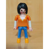PLAYMOBIL FIGURA CHICA MORENA CAMISETA RAYAS - 29/9/20