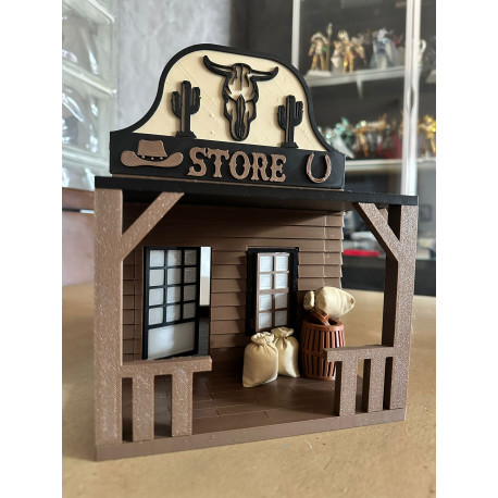 PLAYMOBIL CASA DEL OESTE , TEINDA COMESTIBLES REALIZADA EN 3D