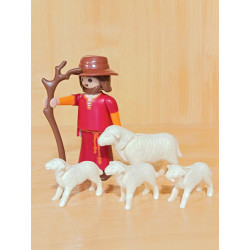 PLAYMOBIL ALDEANO , PASTOR CON OVEJAS , BELEN  - 10/7/25