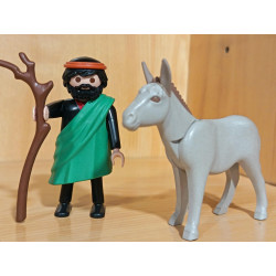 PLAYMOBIL ALDEANO , PASTOR CON BURRO , BELEN  - 10/7/25