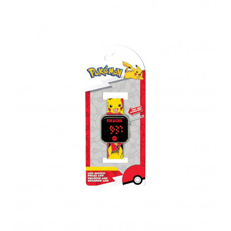 RELOJ LED POKEMON PIKACHU ROJO