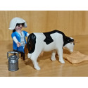 PLAYMOBIL BELEN ,GRANJERA ORDEÑANDO VACA - 22/7/26