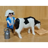 PLAYMOBIL BELEN ,GRANJERA ORDEÑANDO VACA - 22/7/26