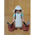 PLAYMOBIL BELEN ,ALDEANA , PESCADORA CON CUBOS Y PECES - 22/7/26