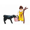 PLAYMOBIL ALDEANA , PASTORA CON VACA , BELEN - 22/7/26
