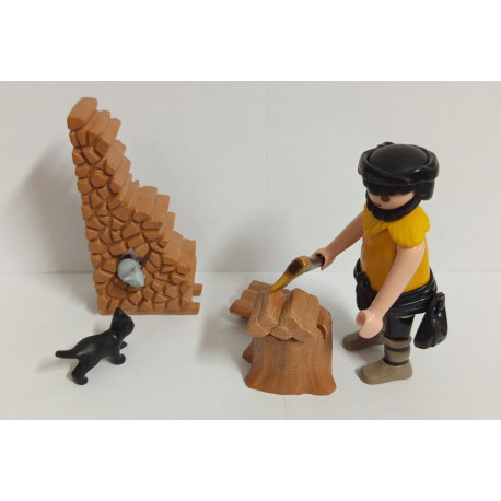 PLAYMOBIL BELEN ALDEANO LEÑADOR CON GATO - 10/7/25