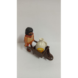 PLAYMOBIL BELEN ALDEANO CON CARRETILLA Y SACO - 10/7/25