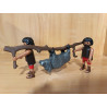 Playmobil palo y gomas para el transporte de jabali ( figuras no incluidas )