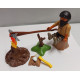 PLAYMOBIL BELEN ALDEANO TOMANDO CERVEZA CON FUEGO Y PEZ - 27/6/25