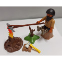 PLAYMOBIL BELEN ALDEANO TOMANDO CERVEZA CON FUEGO Y PEZ - 27/6/25