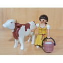 PLAYMOBIL BELEN , ALDEANA  CON VACA Y CUBO DE LECHE - 27/6/25