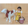 PLAYMOBIL BELEN , ALDEANA  CON VACA Y CUBO DE LECHE - 27/6/25