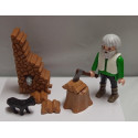 PLAYMOBIL BELEN ,ALDEANO , LEÑADIR CON GATO