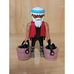 PLAYMOBIL BELEN ,ALDEANO CON CUBOS DE CARBON , MINERO - 22/7/26