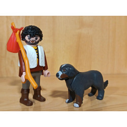 PLAYMOBIL BELEN ,ALDEANO  CON PERRO , PEREGRINO - 22/7/26