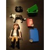 PLAYMOBIL MUJER CON PERRO Y MALETAS CON RUEDAS EN BOLSA CERRADA