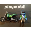 PLAYMOBIL MOTO DE CROSS VERDE