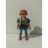PLAYMOBIL FIGURA ALDEANO MEDIEVAL CON CHALECO ,BELEN - 14/12/19