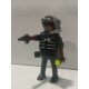 PLAYMOBIL POLICIA NEGRO CON PISTOLA