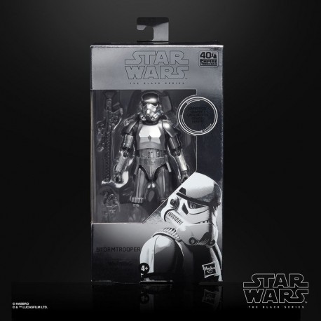 HASBRO Star Wars The Black Series Carbonized Collection Stormtrooper Toy Figure 15cm