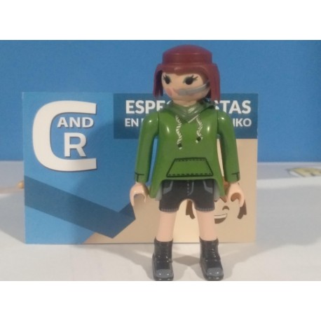 PLAYMOBIL FIGURA MUJER EXPLORADORA , SENDERISTA  - 27/1/21