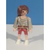 PLAYMOBIL MUJER CAMISETA GRIS  Y LARGO PELO MARRON - 2/2/21