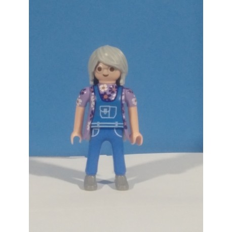 PLAYMOBIL FIGURA MUJER ANCIANA CON GAFAS Y PETO - 13/2/21