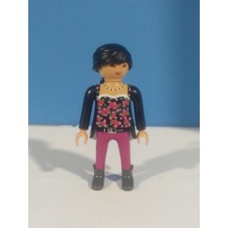 PLAYMOBIL FIGURA CHICA MORENA DE PIEL OSCURA - 15/2/21