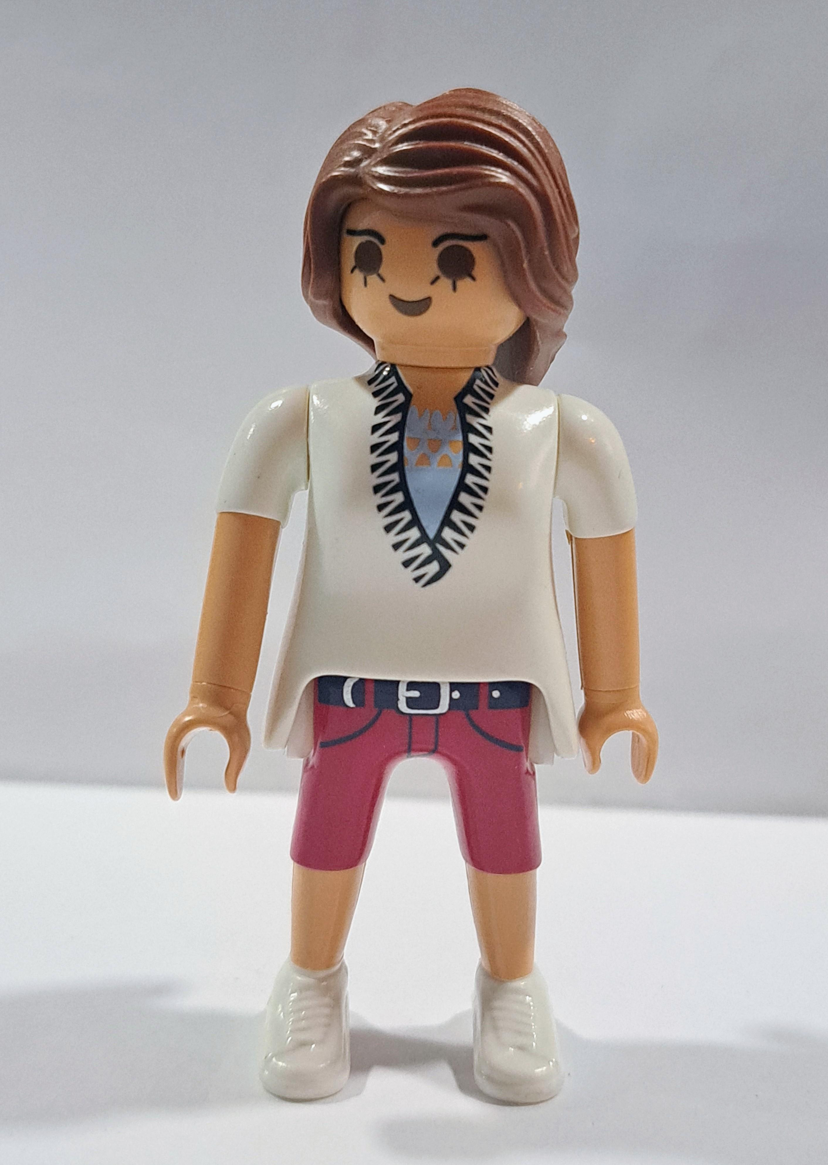 PLAYMOBIL FIGURA CHICA PANTALON ROSA CORTO Y PELO LARGO - 16/4/19
