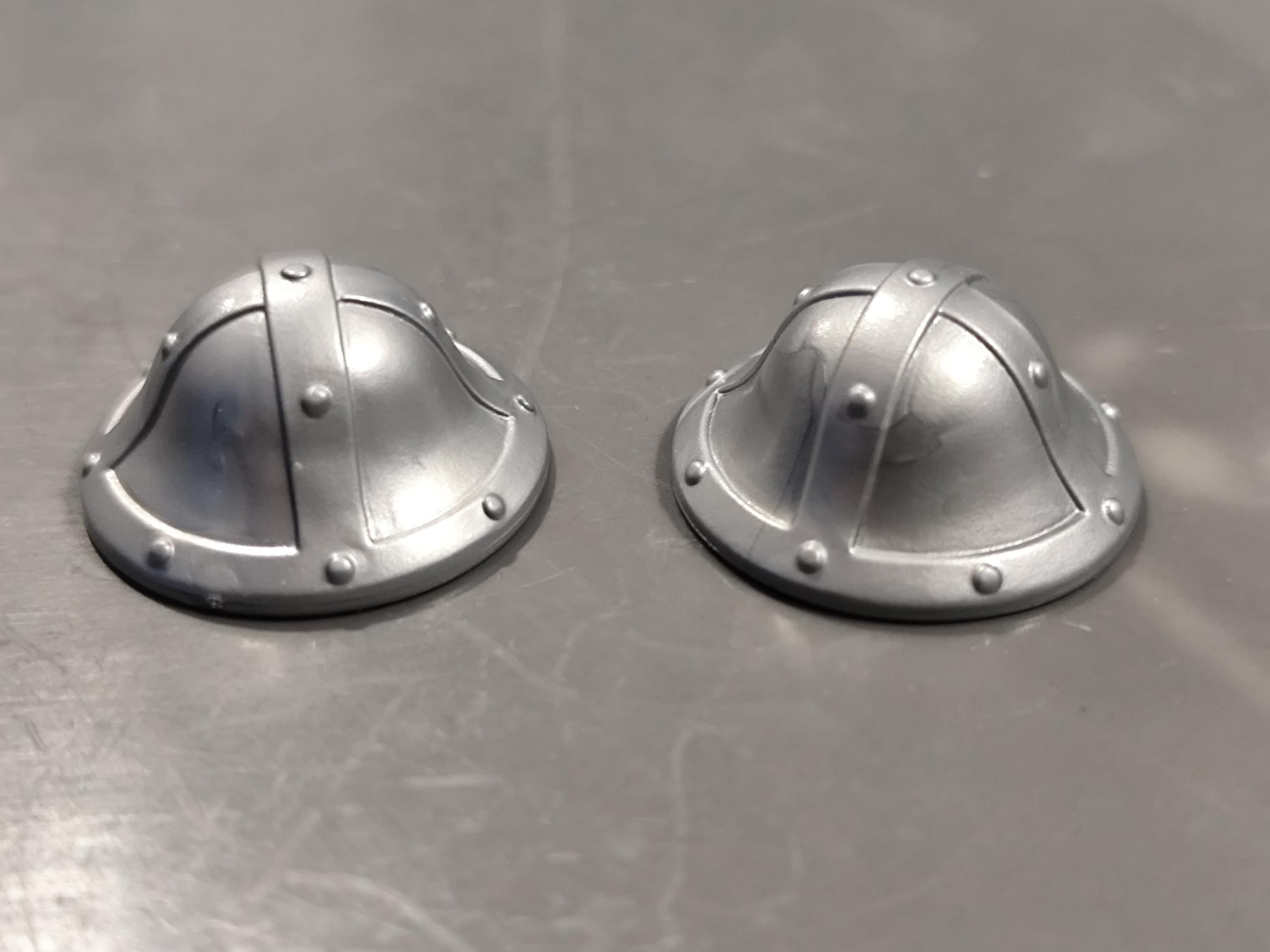 PLAYMOBIL 2X CASCO PLATA MEDIEVAL REDONDO - 2/7/24