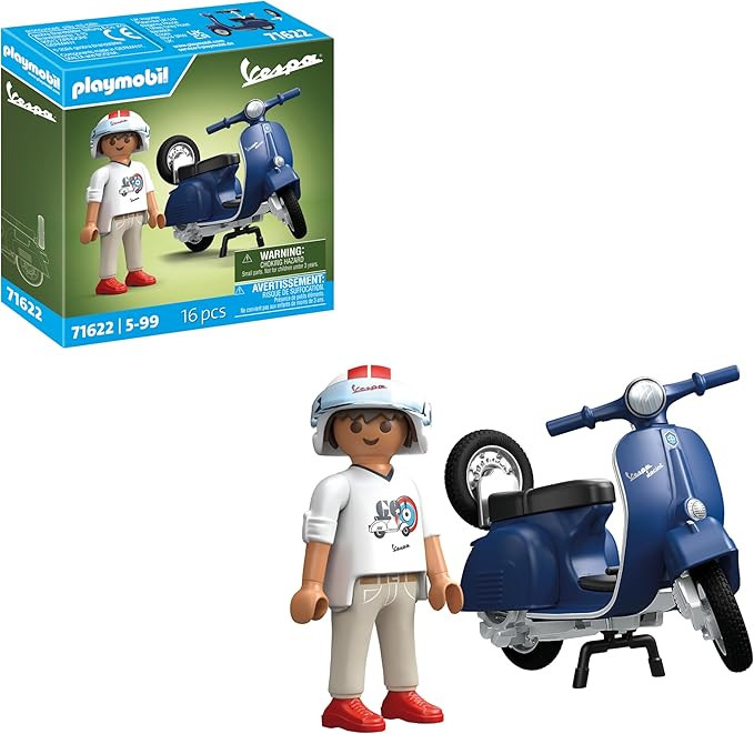 PLAYMOBIL 71622 CHICO CON VESPA AZUL