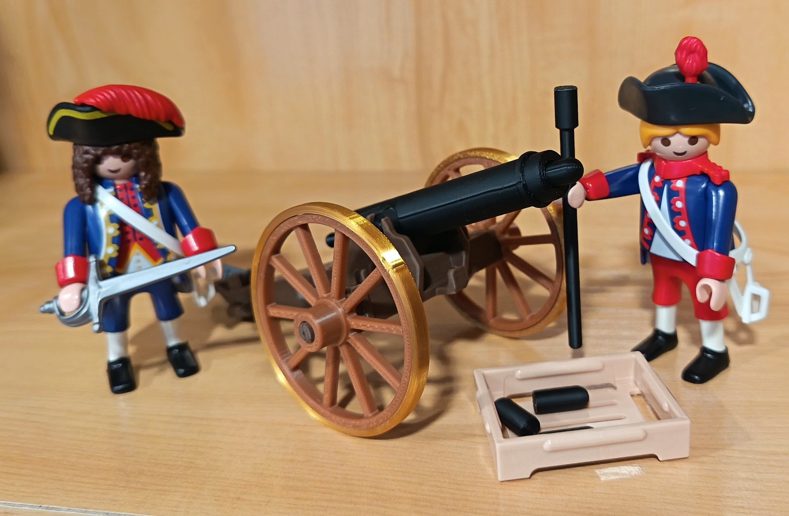 PLAYMOBIL INFANTERIA FRNACESAS CON CAÑON REALIZADO EN 3D